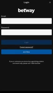 Login Issues on the Betway App .